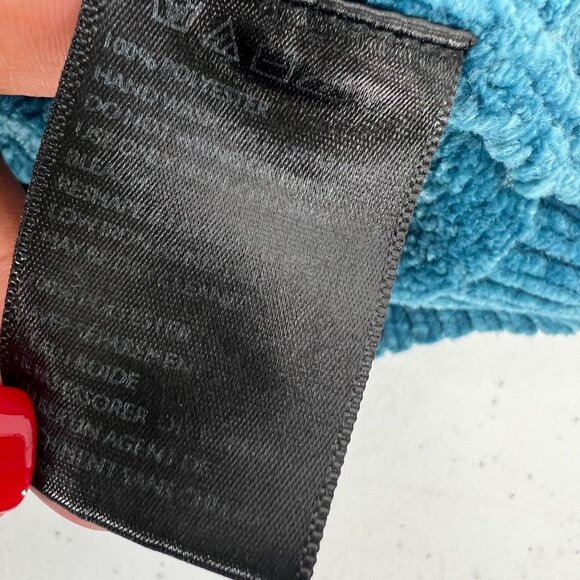 Urban Outfitters S Chenille 1/4 Zip Sweater Blue Colorblock Retro 90s Cozy - Picture 7 of 8